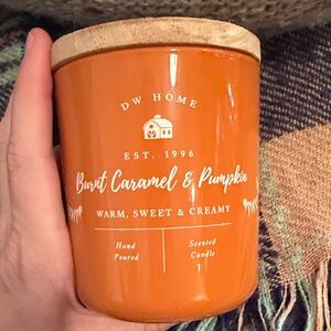 DW Home Burnt Caramel & Pumpkin Candle - Orange